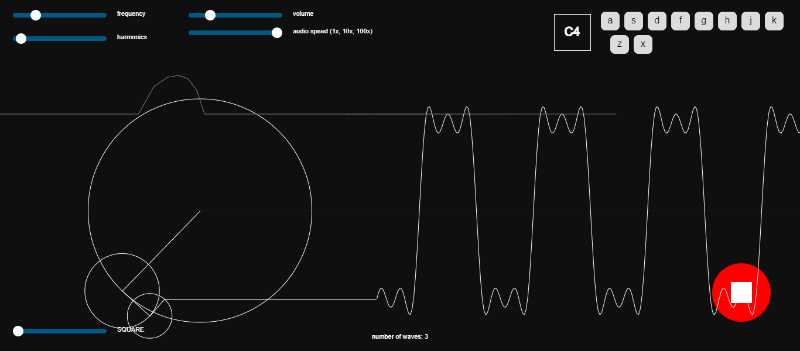 Playable Fouries Series Audiovisualisation