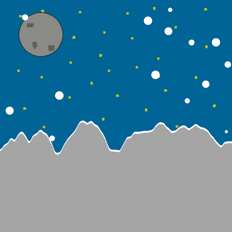 2d snowy landscape gen