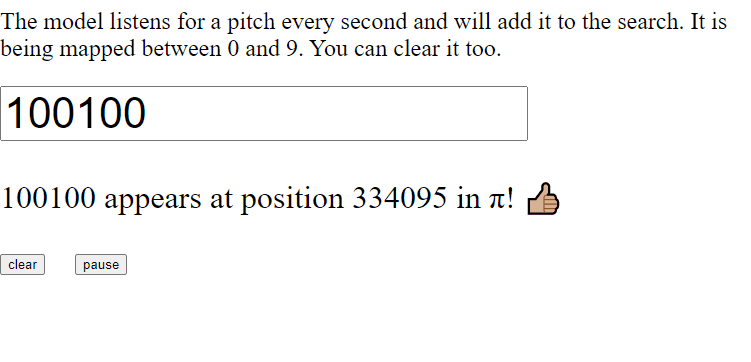 Peeking in π with your Pitch!