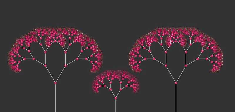 Pink Fractal Forest