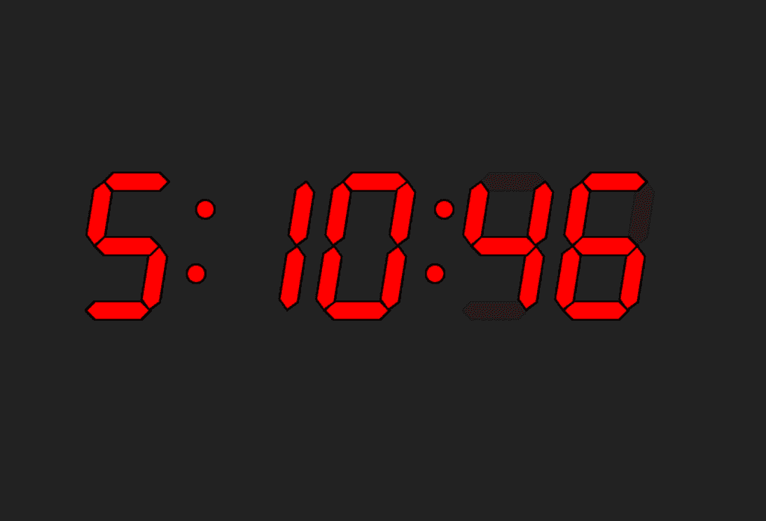 Digital Clock using 7-segment display