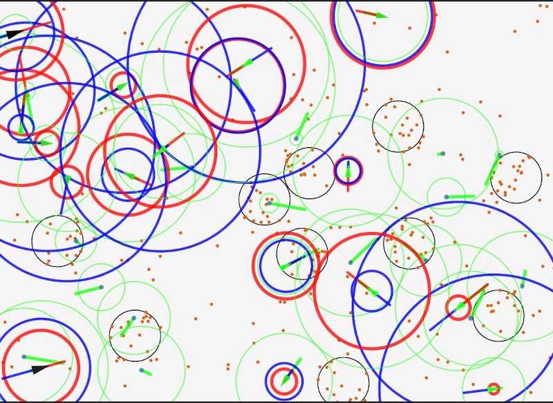 Evolutionary Steering Behaviour with Boids, Predators, Microbes and Hiding Places